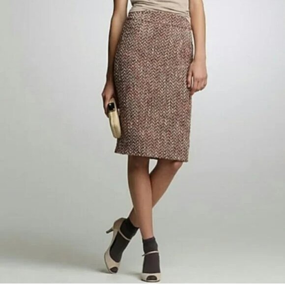 J.Crew blushed tweed pencil skirt sz.4 - Picture 7 of 7